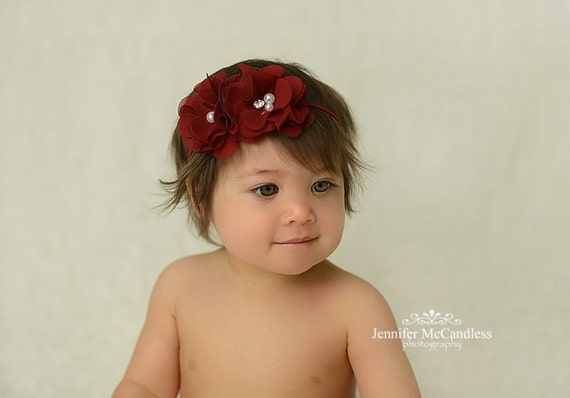 Baby Girl Headband Newborn Infant Toddler Headband Two Small Chiffon  Flowers Headband -  Canada