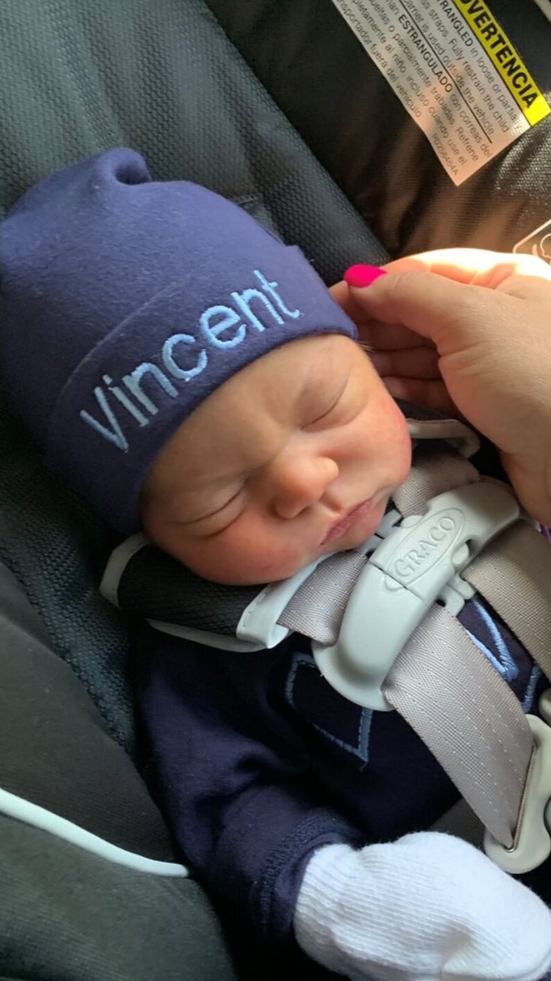 Embroidered Infant Baby Boy Hat Cotton Personalized Baby Boy Etsy