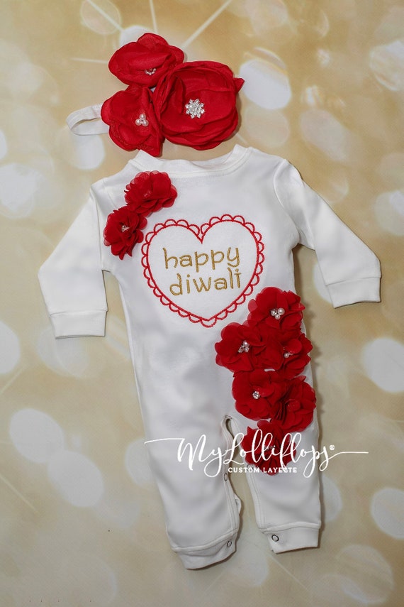 Baby Girl First Diwali Romper Diwali Romper Infant Baby Girl
