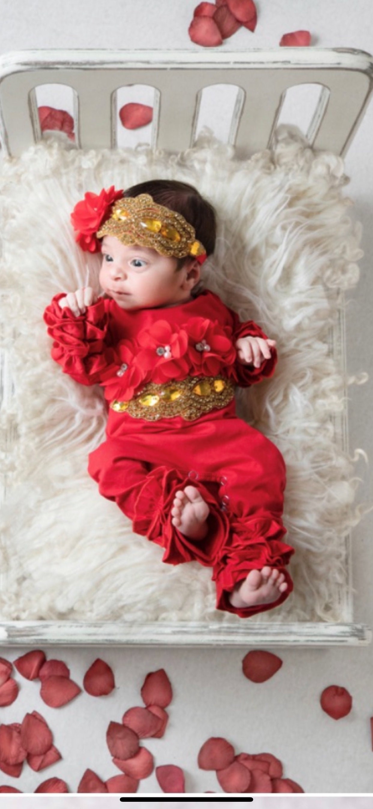 Geagodelia Mameluco con volantes florales para bebé de algodón 3 piezas +  pantalones + diadema completa para niña 0-3 meses otoño e invierno