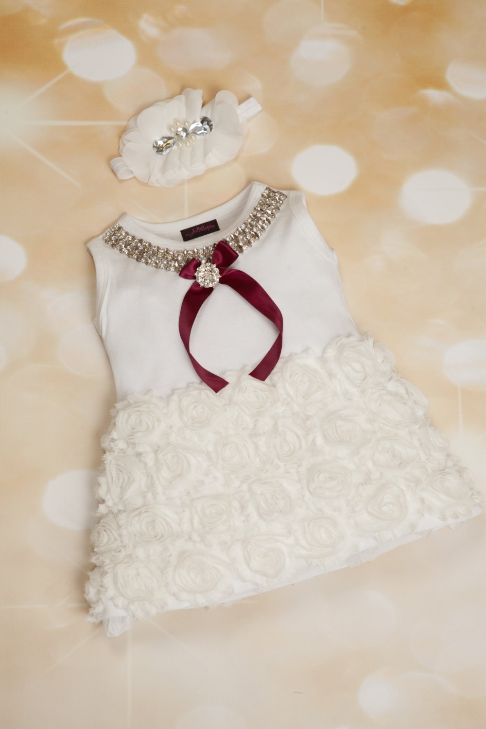 Baby Girl Dress Cotton Infant White Dress With off White Etsy