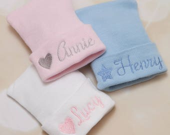 Hospital Baby Boy Baby Girl Newborn Hat Personalized  Newborn Baby Hospital Hat