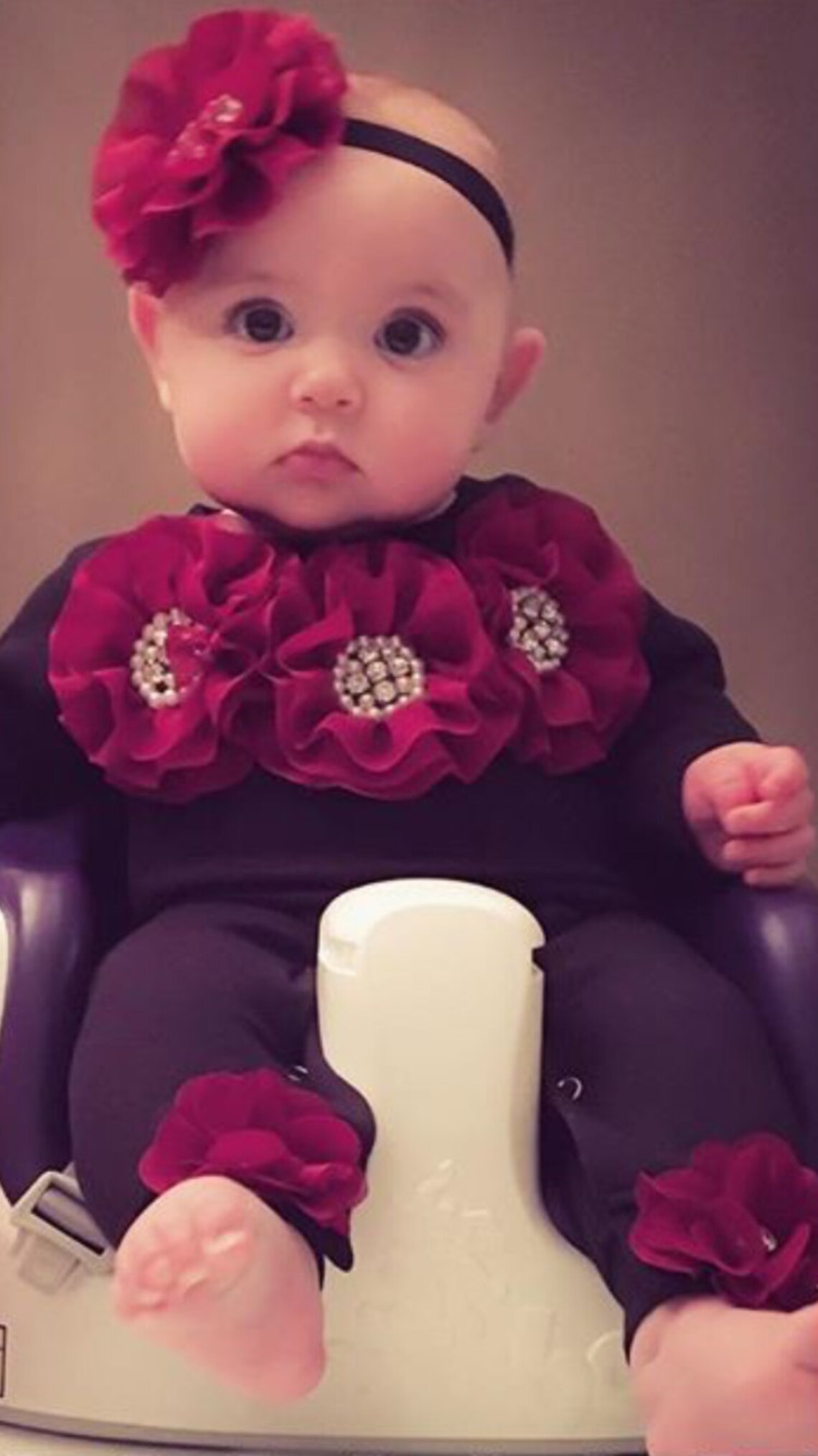 Black Romper Baby Girl Romper Set Infant One Piece Set With Etsy