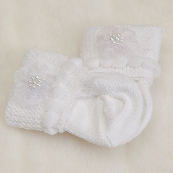 Baby Girl Fancy Lace Socks with Heart Applique – Soft Cotton Comfort