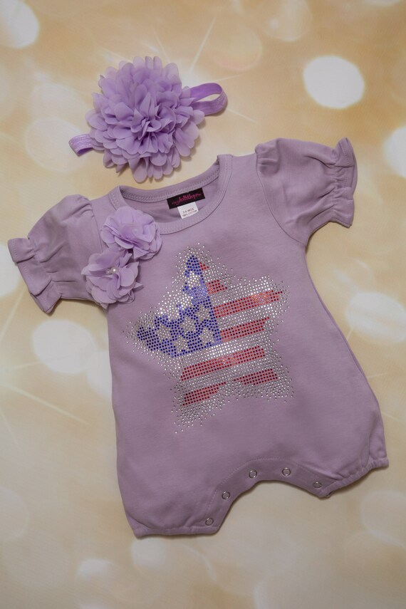 Baby girl purple romper hotsell