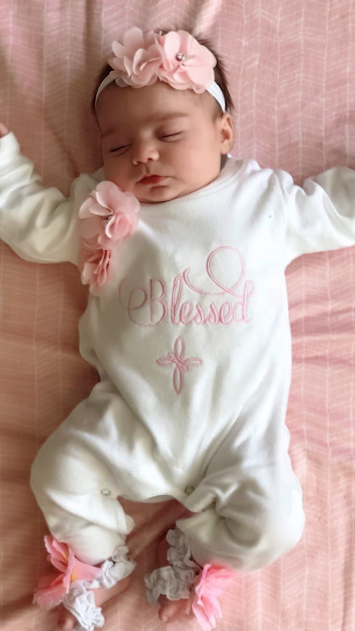 Newborn Baby Onesies Pink Ruffle Onesie White Baby Onesies Baby