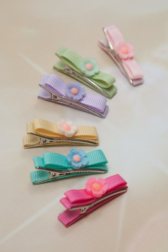 Beautiful Tiny Little Clips Infant Toddler Bow Clips with Etsy