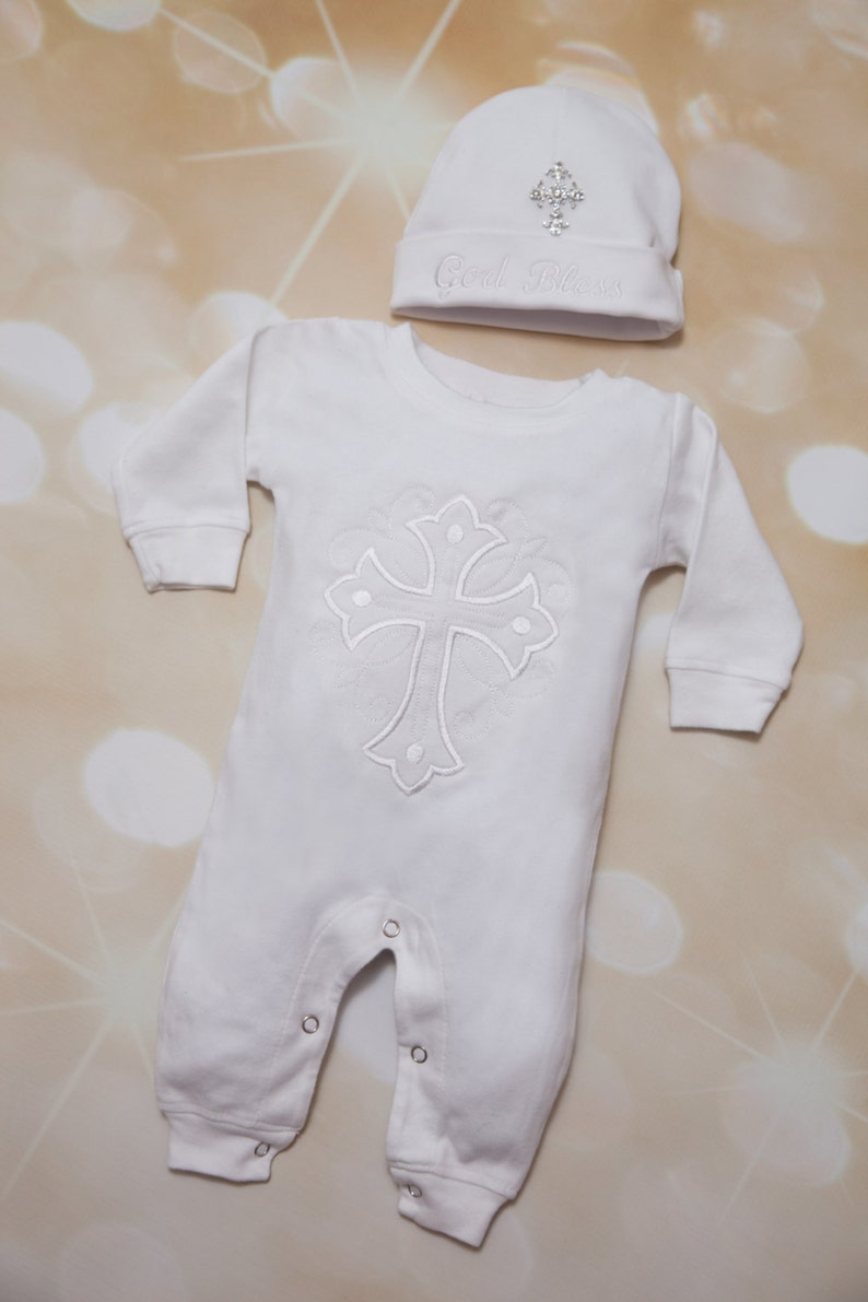 Baby Boy Christening Romper Infant Baby Boy Layette White Etsy