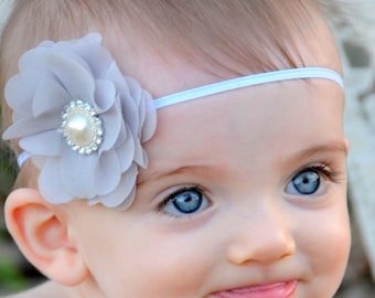 2 Fasce Per Capelli Bambina Con Pizzo E Fiocco - Morbide, Elastiche E Perfette Per Matrimoni E Feste