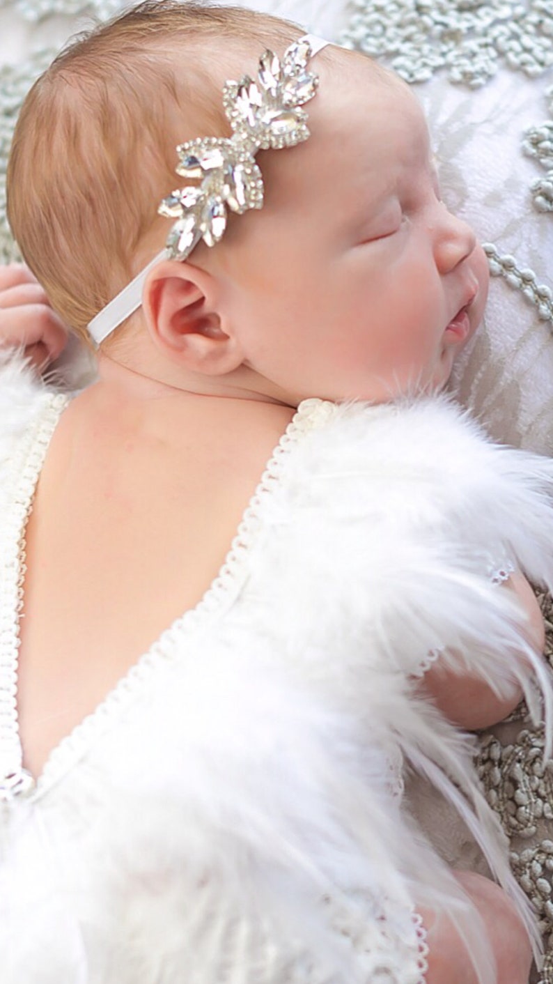 Baby Girl Rhinestone Headband Newborn Rhinestone Headband With Etsy