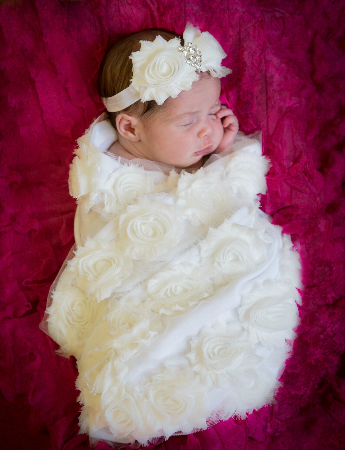 Baby Girl Swaddle Blanket Newborn Swaddle Blanket White Etsy