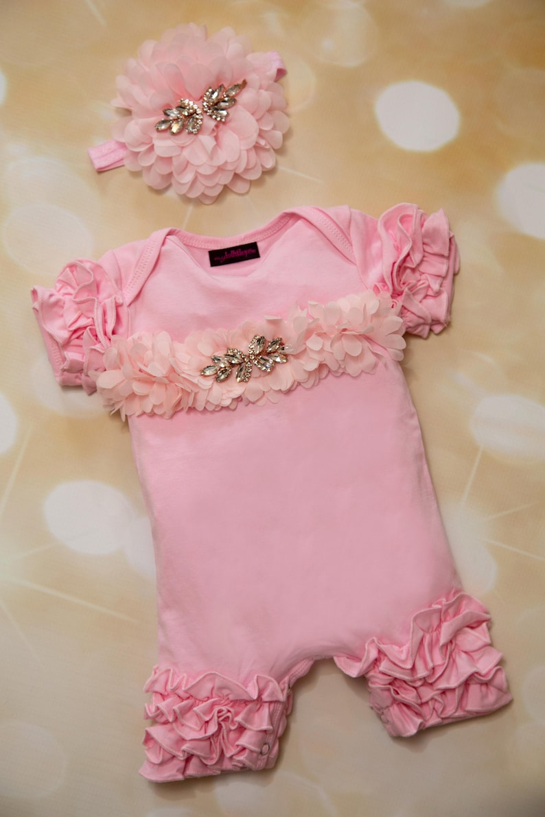 baby girl ruffle romper