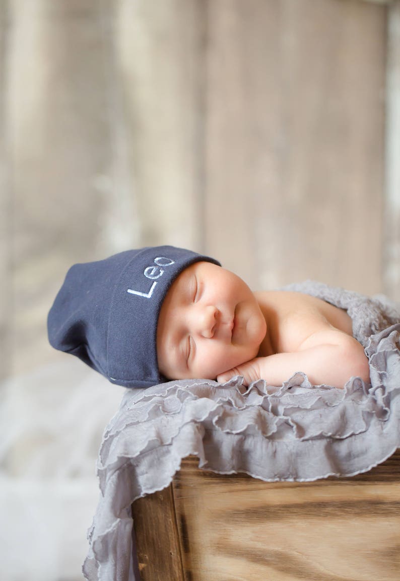 Embroidered Infant Baby Boy Hat Cotton Personalized Baby Boy Etsy