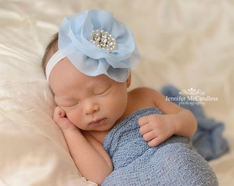 Infant/Toddler Chiffon Headband with Rhinestones