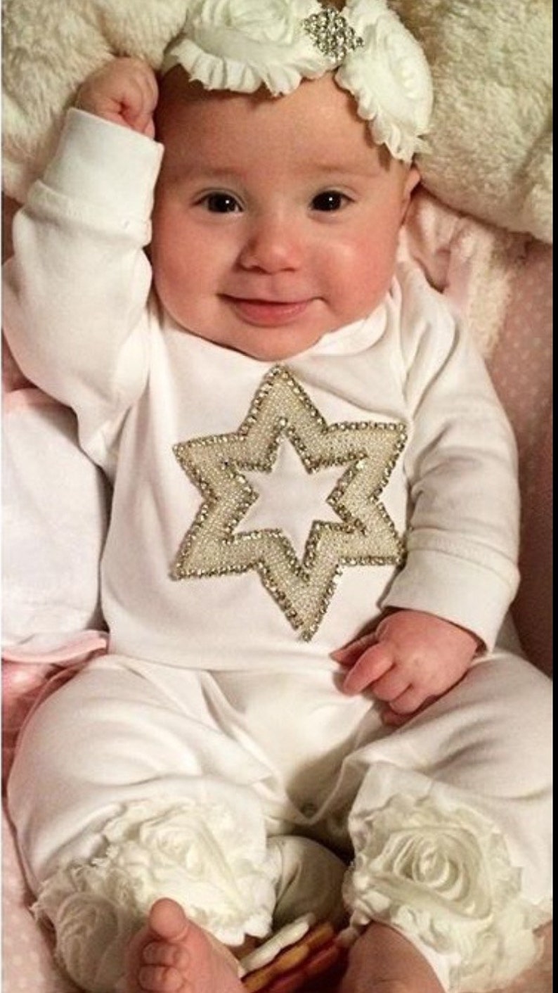 Baby Girl Jewish Celebration Infant Baby Layette White Cotton Etsy