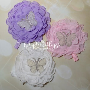 Baby Girl butterfly Rhinestone Headband Beautiful  Large Rhinestone Headband