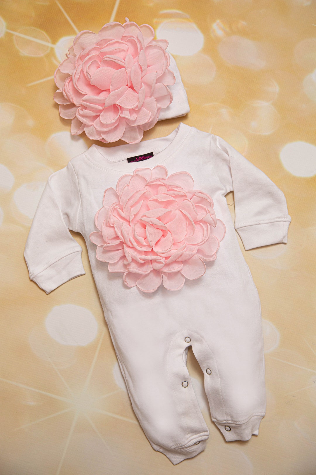 Baby Girl White Romper Baby Girl Romper Set Infant One Piece Set With