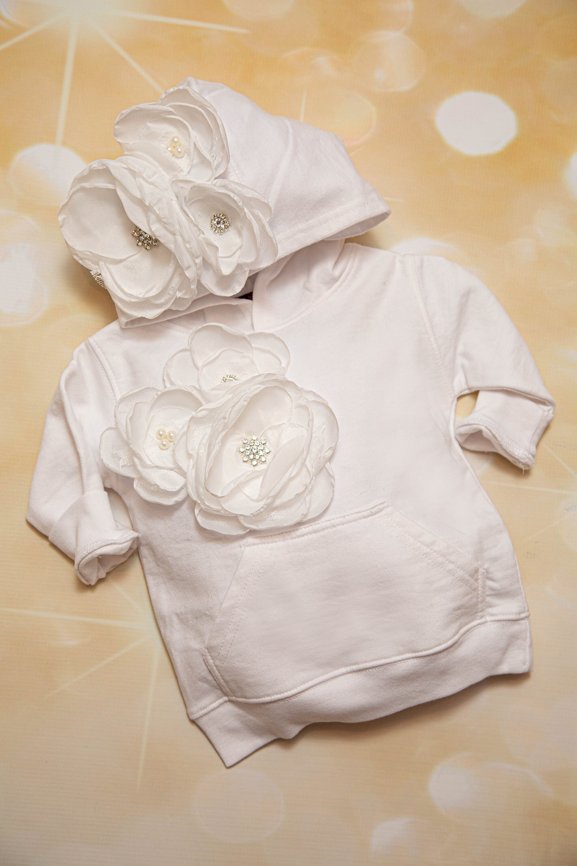 Baby girl white hoodie hotsell