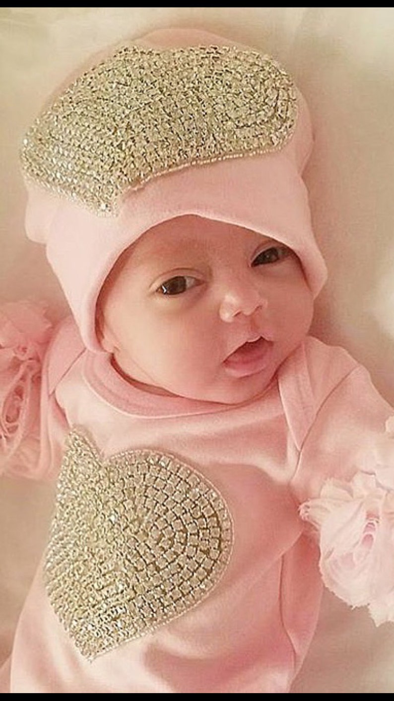 Pink Infant Baby Girl One Piece Set Pink Short Sleeve Set With Etsy