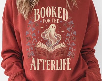 Reservado para la vida después de la muerte PNG, diseño de sublimación de fantasmas, camiseta espeluznante de libros PNG, amante de los libros de Halloween de la academia oscura