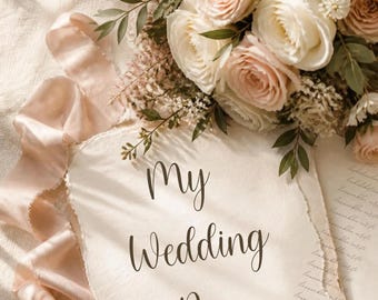 Carpeta organizadora de bodas en PDF, 53 páginas editables, elegante organizador de bodas imprimible, regalo para la futura novia, lista de verificación y presupuesto para la boda.