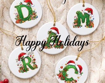 Paquete de 26 imágenes prediseñadas PNG del alfabeto navideño, alfabeto navideño PNG, imágenes prediseñadas de acuarela imprimibles, descarga digital