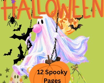 Dibujos para colorear de Halloween, Libro para colorear de Halloween, Láminas para colorear de Halloween, Dibujos para colorear de Halloween para niños, Actividades de Halloween