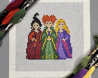 Hocus-Pocus Hand Painted Needlepoint Canvas
