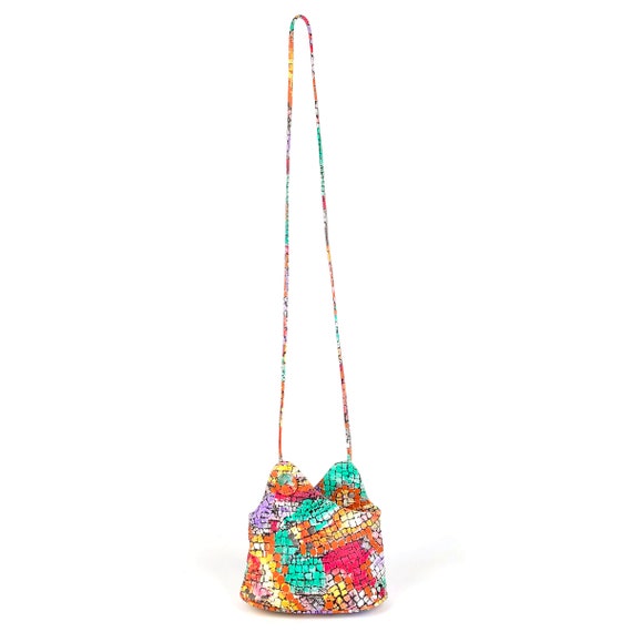 BAGS by PINKY Vintage Genuine Leather Retro Handbag Colorful Crossbody Sling Bag USA Etsy Ireland