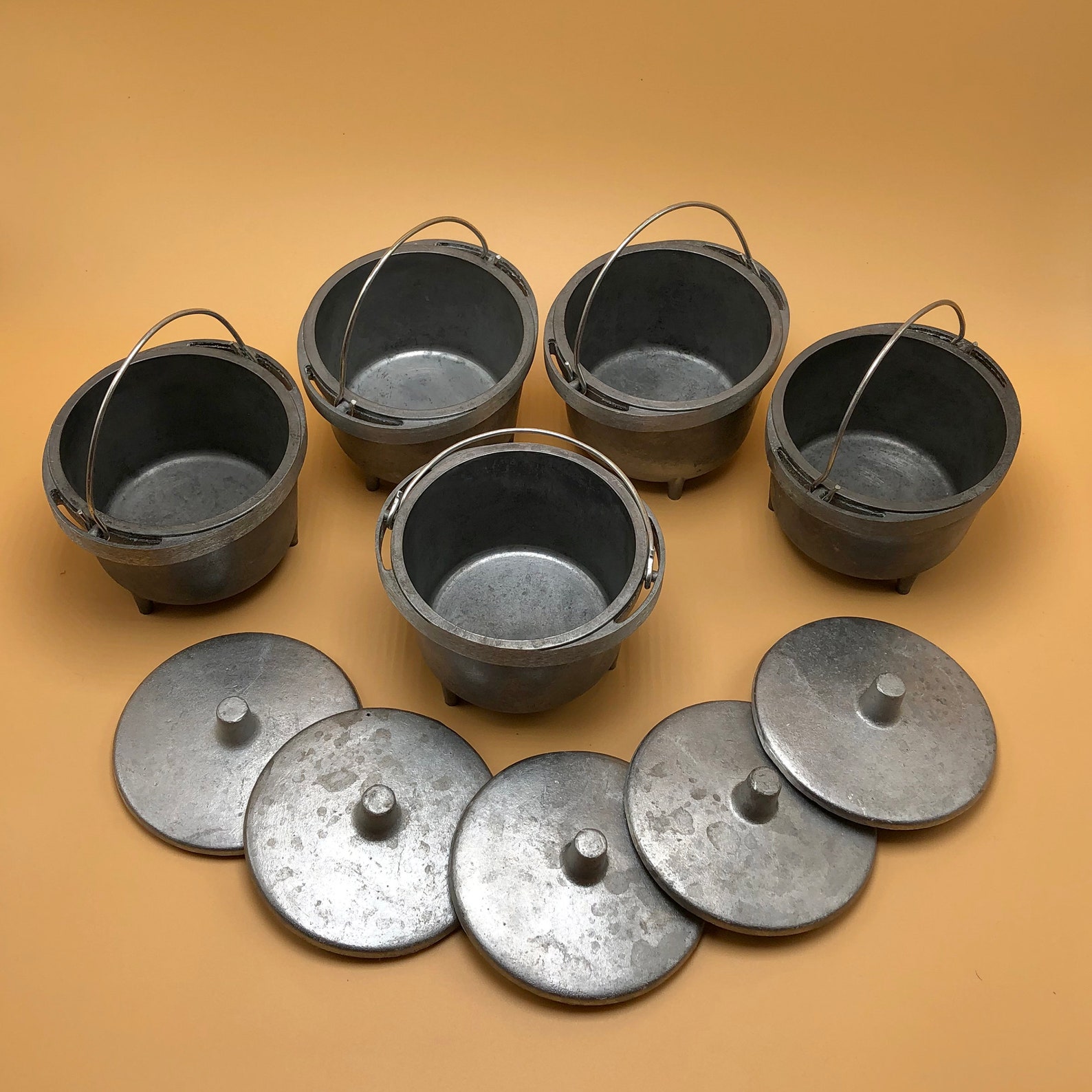 COUNTRY KETTLES Small Metal Kettles Decor Advertising Samples Etsy