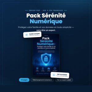 Leitfaden zur Cybersicherheit für Familien (PDF, Französisch) | 16 praktische Tipps + Checkliste | Datenschutz, Betrug, Passwörter | E-Book für Einsteiger