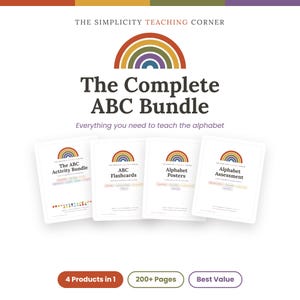 Complete ABC Bundle, Preschool Kindergarten Homeschool Learning Set (Digital Download)