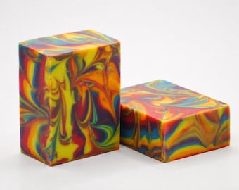 Jabón artesanal FIRE / Barra con versículo bíblico / Canela, clavo, ámbar y gamuza / 1 Pedro 1:7