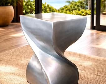 Twist Nickel Side Table