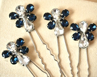 Rhinestone Hair Pins Set,Rhinestone Hair Piece,Bridal Hair Pins,Wedding Hair Pins,Crystal Hair Pins