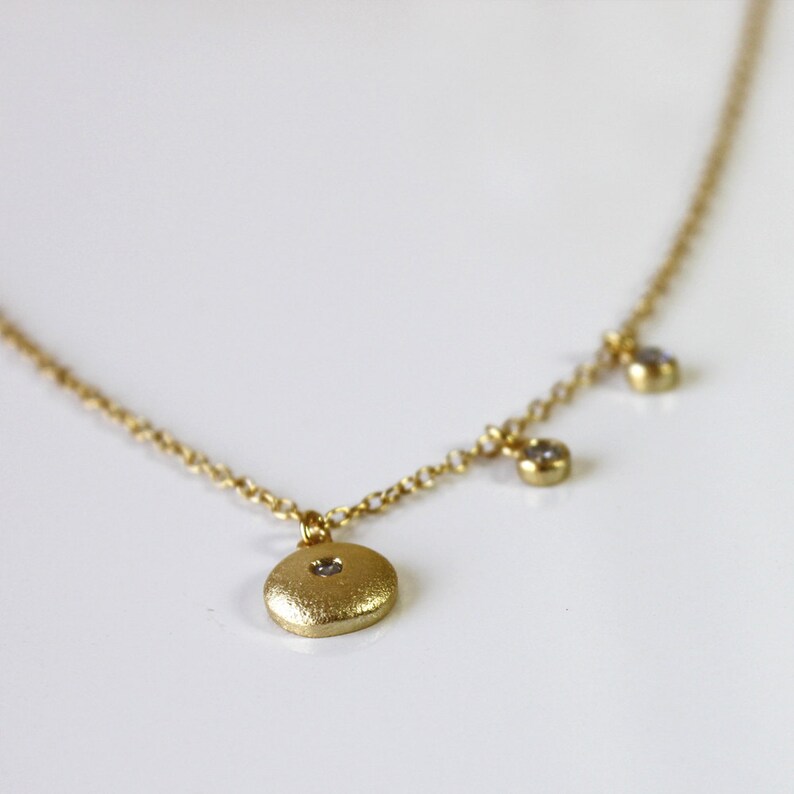 Wish necklace circle trio Etsy