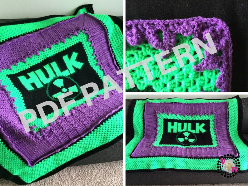 Iron Man & The Hulk Crochet Graphghan Blanket Patterns 2 ...