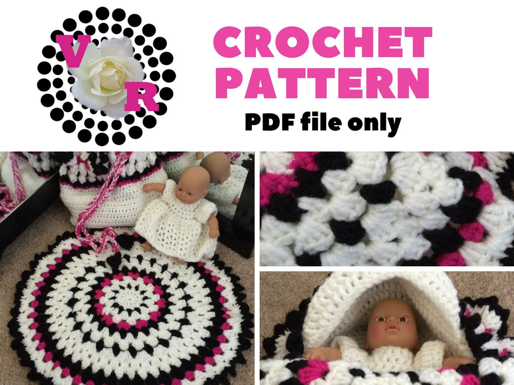 crochet baby doll cradle purse pattern