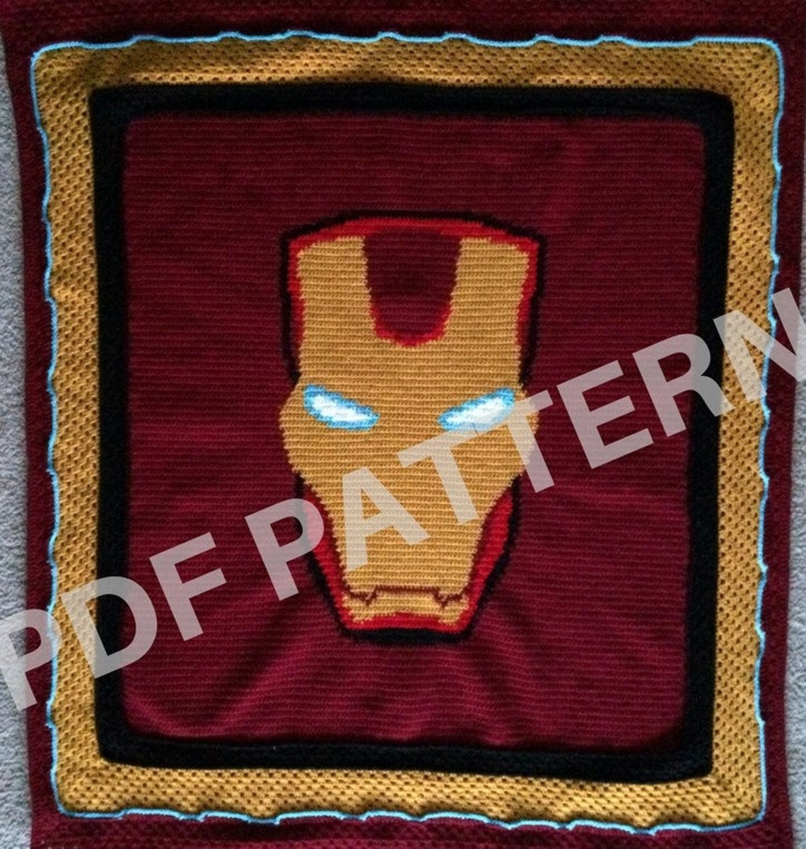 Iron Man Crochet Graphghan Blanket Pattern PDF file only Etsy