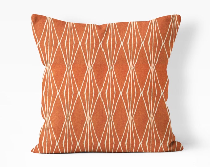 Rust Orange Pillow Cover Throw Pillow 18x18 Etsy