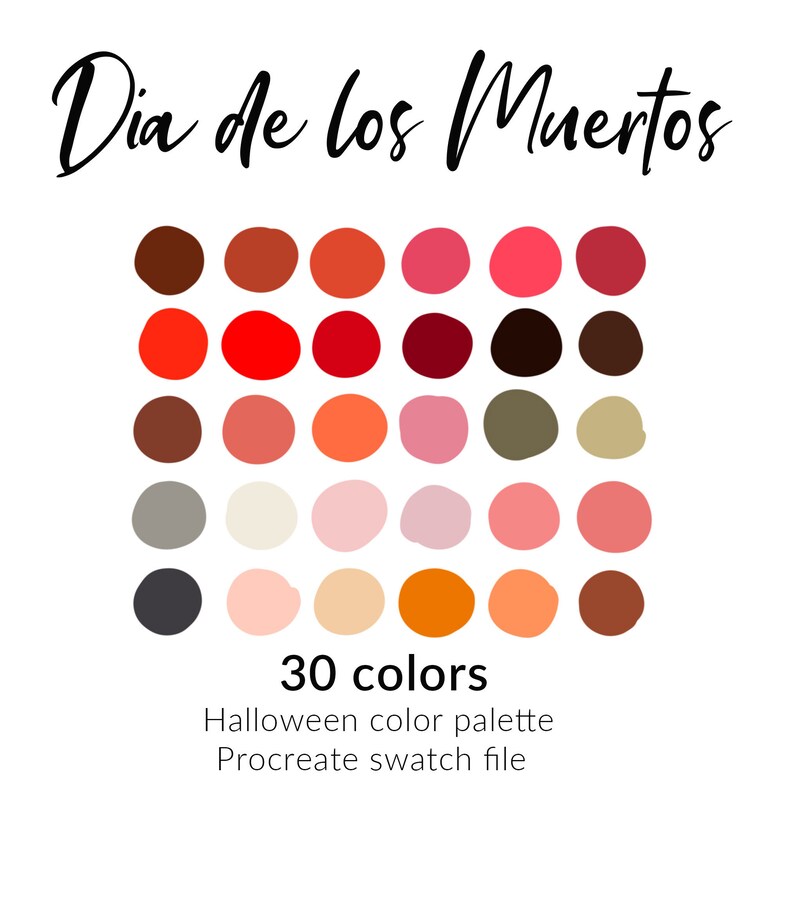 Halloween color palette 30 colors purple fall color scheme Etsy