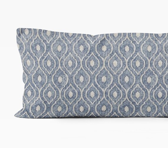 Blue Body Pillow Cover 20x54 Inch Denim Blue Bedroom Decor Etsy