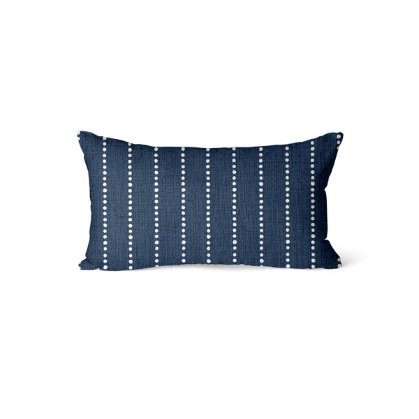 Navy Lumbar Pillow Etsy