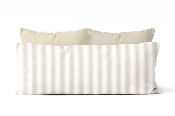 Ticking Body Pillow Coverfarmhouse Bedroom Decor 20x54 Inch Etsy