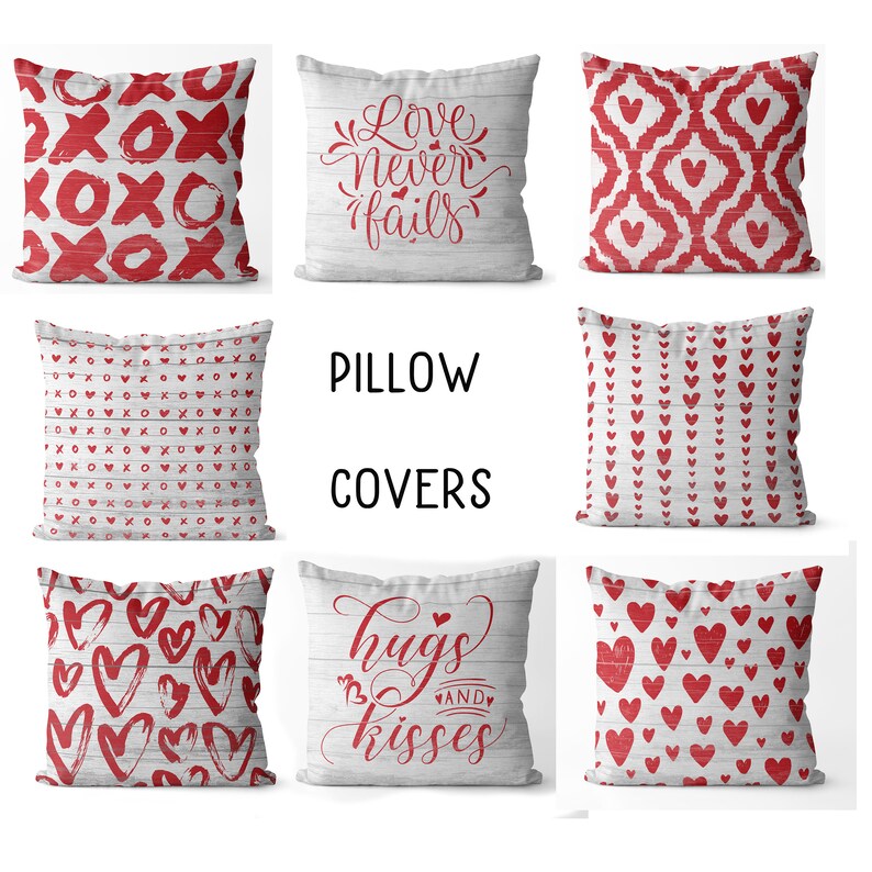 Valentine's day pillow covers 18x18 Etsy