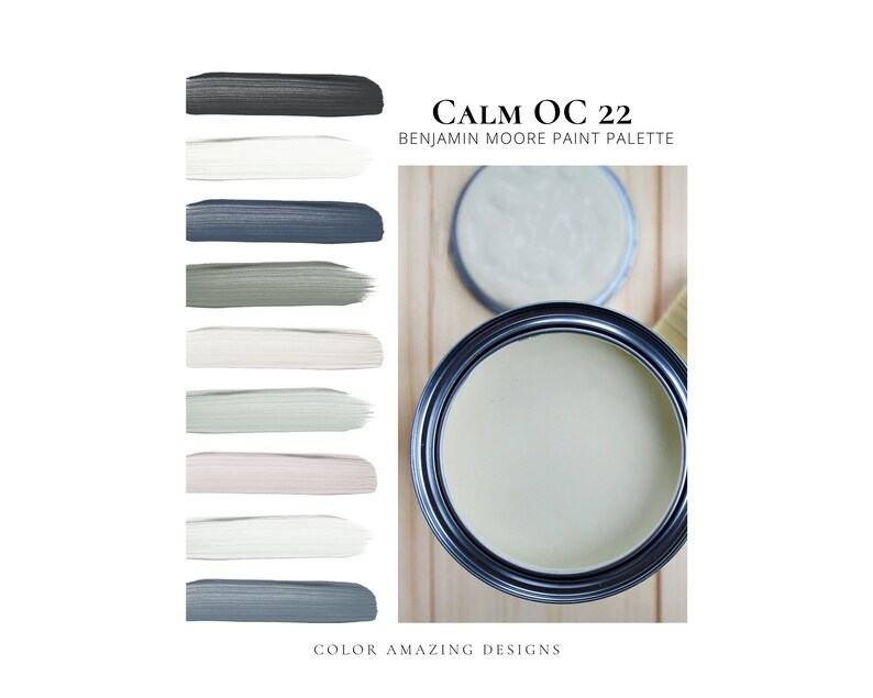 Benjamin Moore Calm Coordinating Colors Transitional Paint Etsy Canada