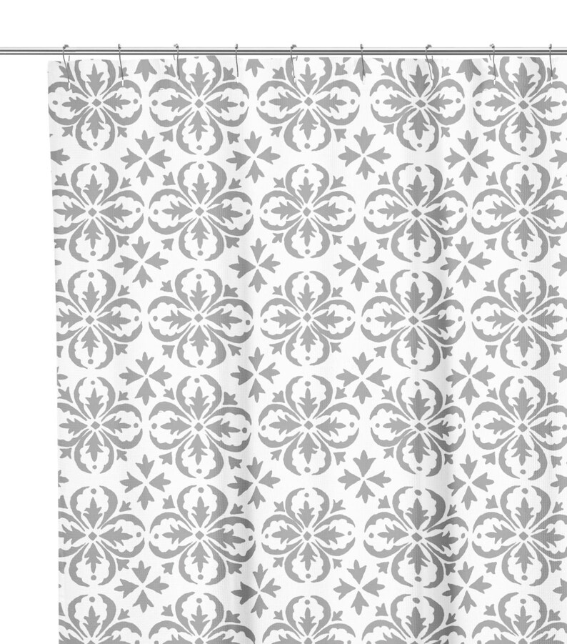 Farmhouse shower curtain gray curtain farmhouse bathroom Etsy