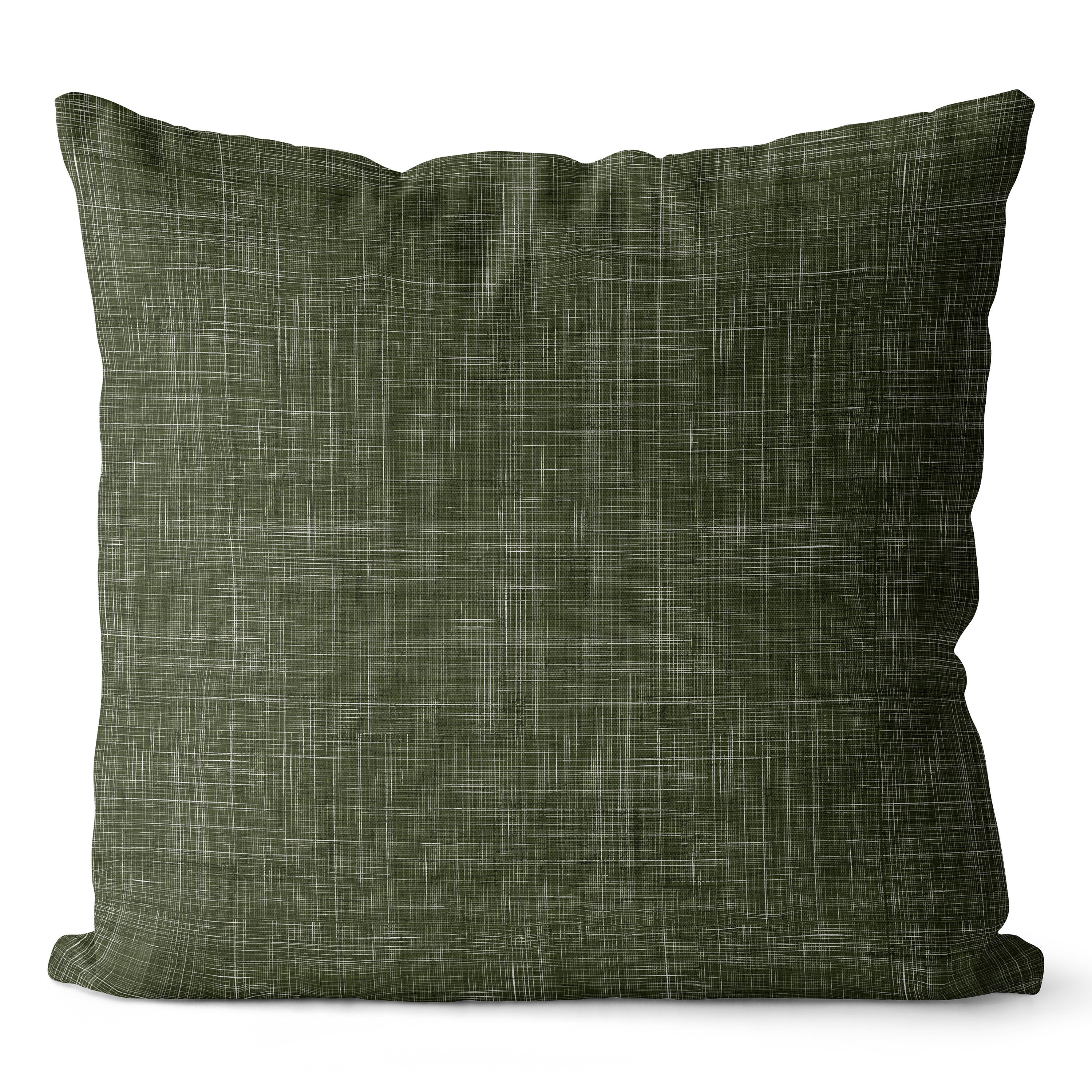 Dark olive green pillow cover solid green color 14x14 in Etsy