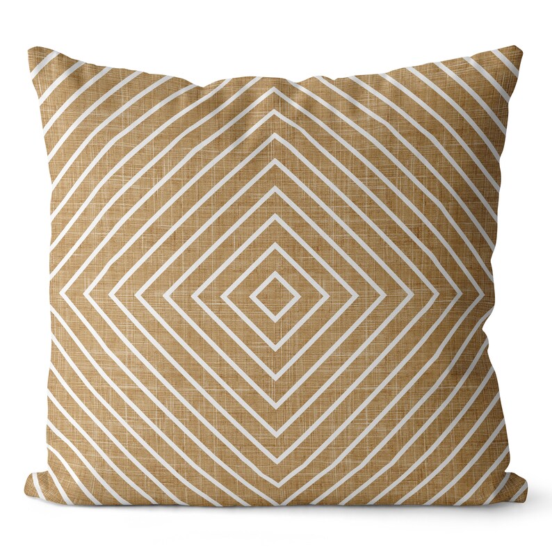 Modern Boho Farmhouse Pillow Covers Black and White Tan and Etsy