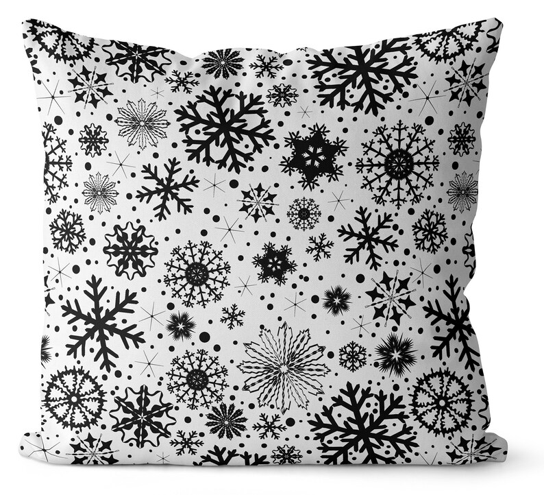 Christmas pillow covers plaid black and white farmhouse Etsy